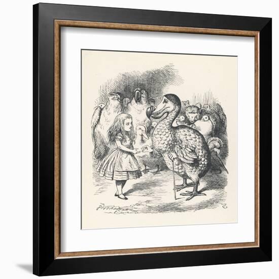 Alice and the Dodo-John Tenniel-Framed Art Print