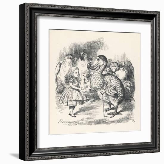 Alice and the Dodo-John Tenniel-Framed Art Print