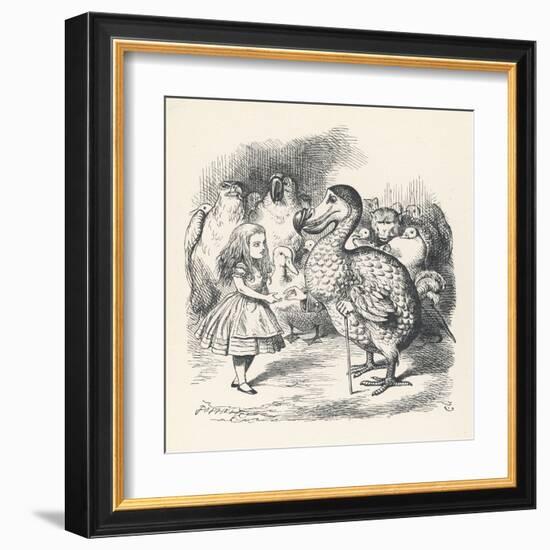 Alice and the Dodo-John Tenniel-Framed Art Print