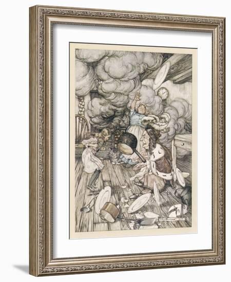 Alice and the Duchess-Arthur Rackham-Framed Art Print