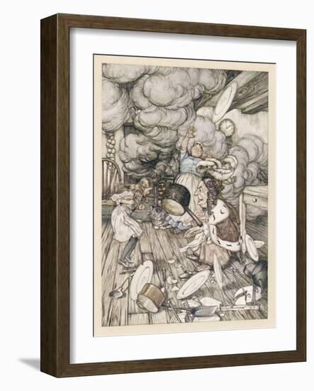 Alice and the Duchess-Arthur Rackham-Framed Art Print