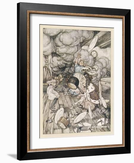 Alice and the Duchess-Arthur Rackham-Framed Art Print