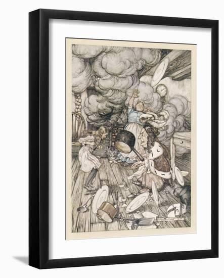 Alice and the Duchess-Arthur Rackham-Framed Art Print