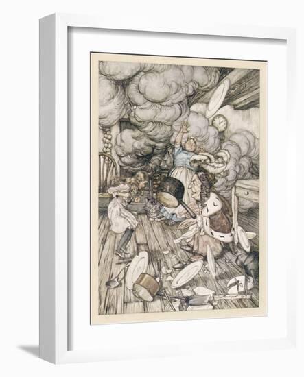 Alice and the Duchess-Arthur Rackham-Framed Art Print