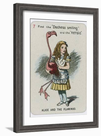 Alice and the Flamingo-John Tenniel-Framed Giclee Print