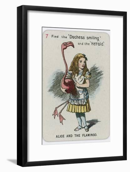 Alice and the Flamingo-John Tenniel-Framed Giclee Print