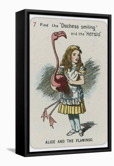 Alice and the Flamingo-John Tenniel-Framed Premier Image Canvas