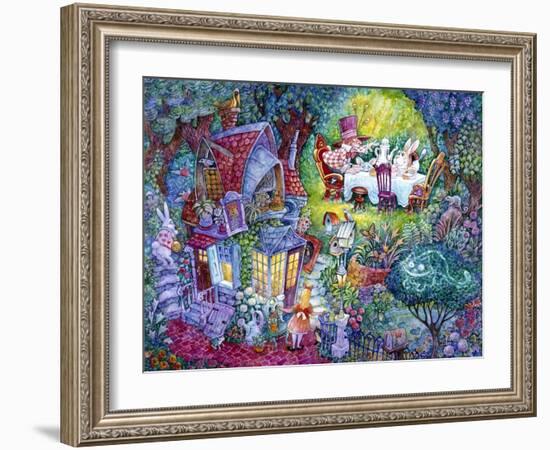 Alice and the Hatter-Bill Bell-Framed Giclee Print