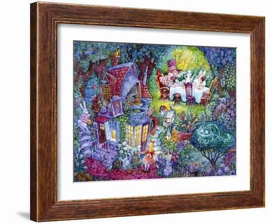 Alice and the Hatter-Bill Bell-Framed Giclee Print