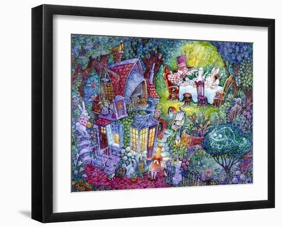 Alice and the Hatter-Bill Bell-Framed Giclee Print