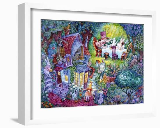 Alice and the Hatter-Bill Bell-Framed Giclee Print