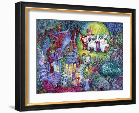 Alice and the Hatter-Bill Bell-Framed Giclee Print