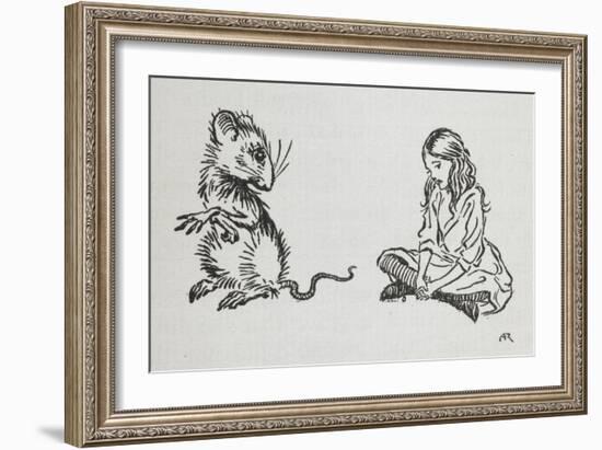 Alice and the Mouse-Arthur Rackham-Framed Giclee Print