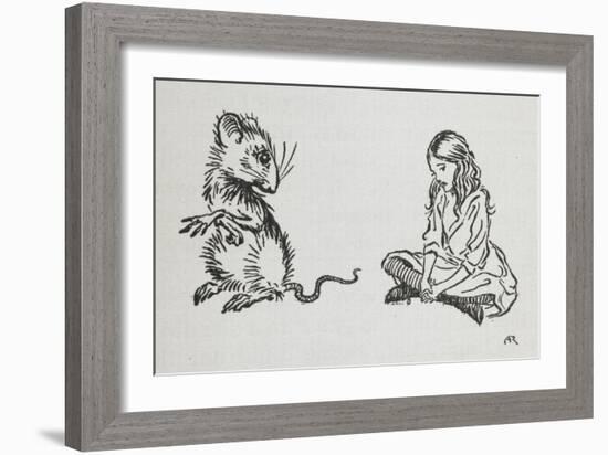 Alice and the Mouse-Arthur Rackham-Framed Giclee Print