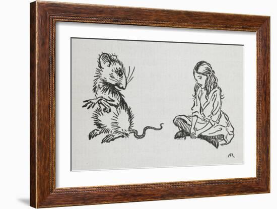 Alice and the Mouse-Arthur Rackham-Framed Giclee Print