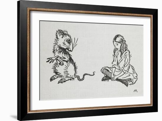 Alice and the Mouse-Arthur Rackham-Framed Giclee Print