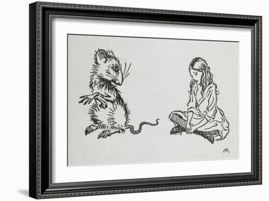 Alice and the Mouse-Arthur Rackham-Framed Giclee Print