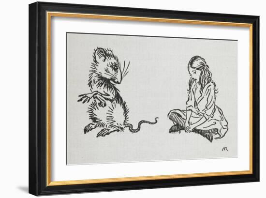 Alice and the Mouse-Arthur Rackham-Framed Giclee Print