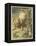 Alice and the Puppy-John Tenniel-Framed Stretched Canvas