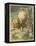 Alice and the Puppy-John Tenniel-Framed Stretched Canvas