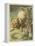 Alice and the Puppy-John Tenniel-Framed Stretched Canvas