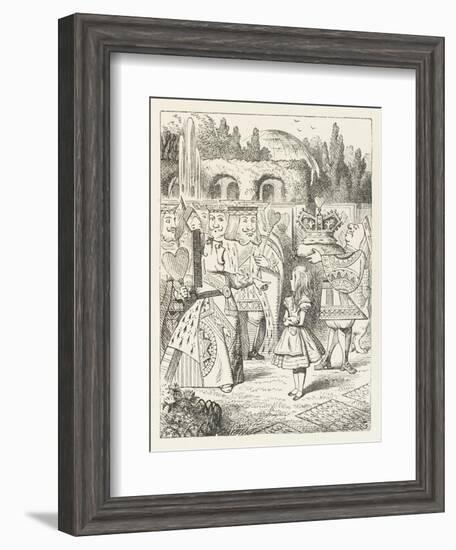 Alice and the Queen of Hearts "Off with Her Head!"-John Tenniel-Framed Photographic Print