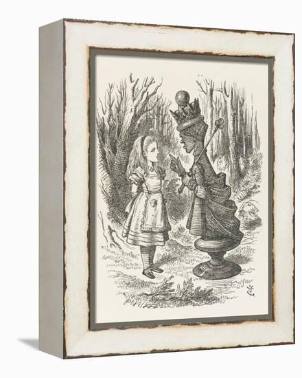 Alice and the Red Queen-John Tenniel-Framed Premier Image Canvas