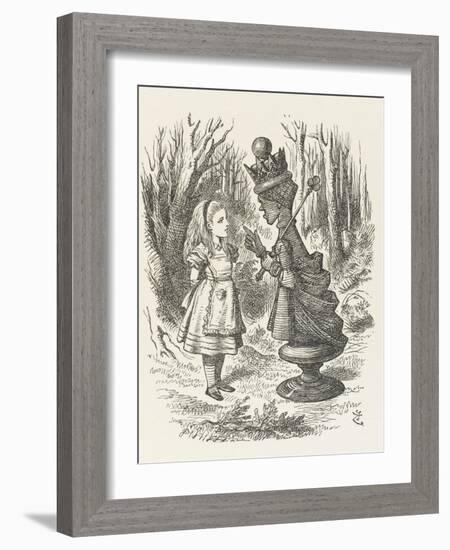 Alice and the Red Queen-John Tenniel-Framed Photographic Print