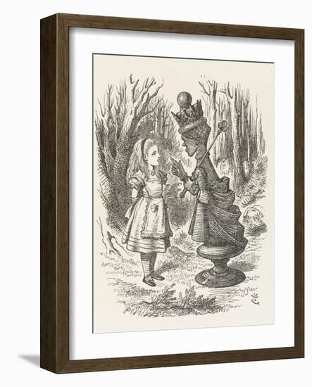 Alice and the Red Queen-John Tenniel-Framed Photographic Print