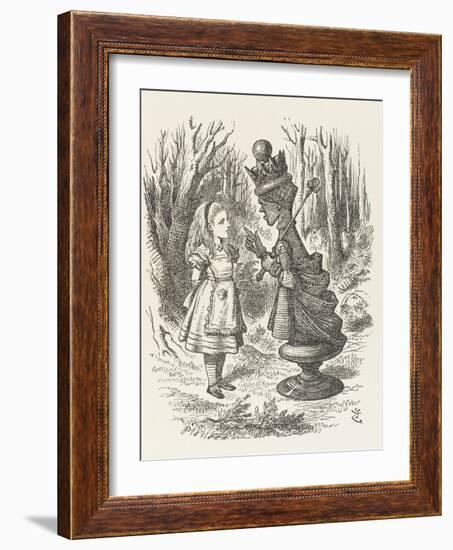 Alice and the Red Queen-John Tenniel-Framed Photographic Print