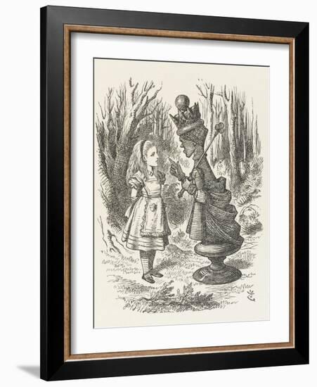 Alice and the Red Queen-John Tenniel-Framed Photographic Print