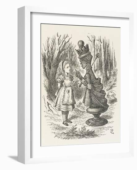 Alice and the Red Queen-John Tenniel-Framed Photographic Print