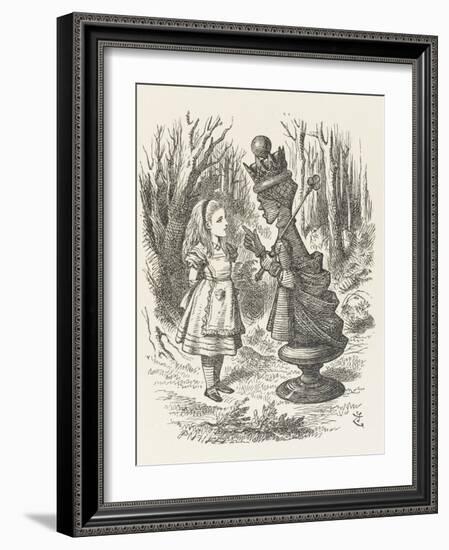 Alice and the Red Queen-John Tenniel-Framed Photographic Print