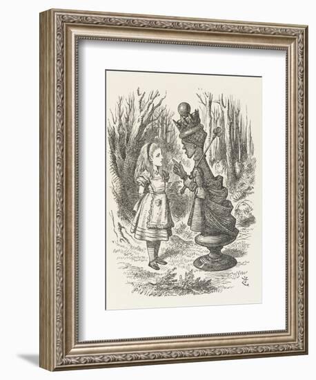 Alice and the Red Queen-John Tenniel-Framed Photographic Print