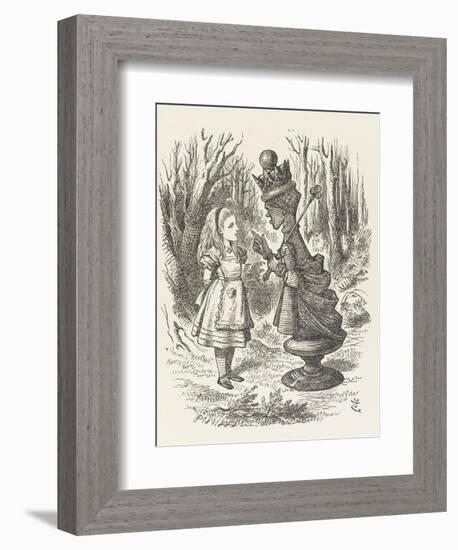 Alice and the Red Queen-John Tenniel-Framed Photographic Print