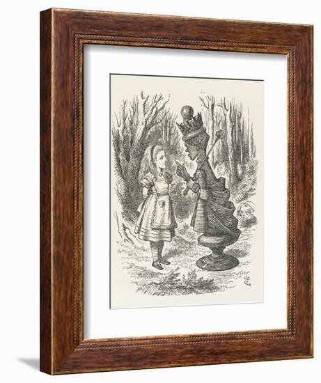 Alice and the Red Queen-John Tenniel-Framed Photographic Print