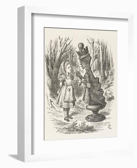 Alice and the Red Queen-John Tenniel-Framed Photographic Print