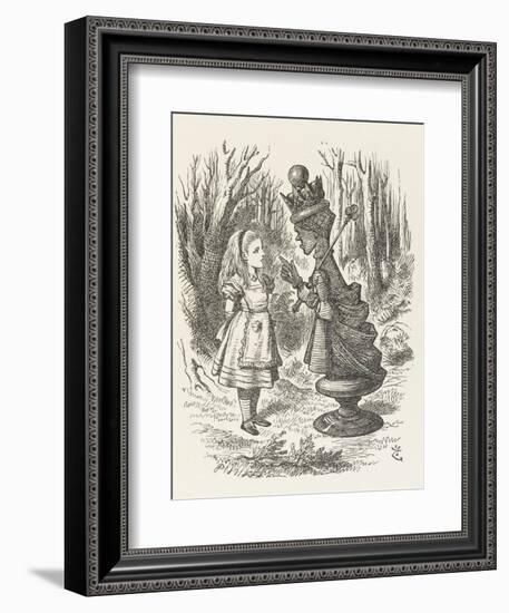 Alice and the Red Queen-John Tenniel-Framed Photographic Print