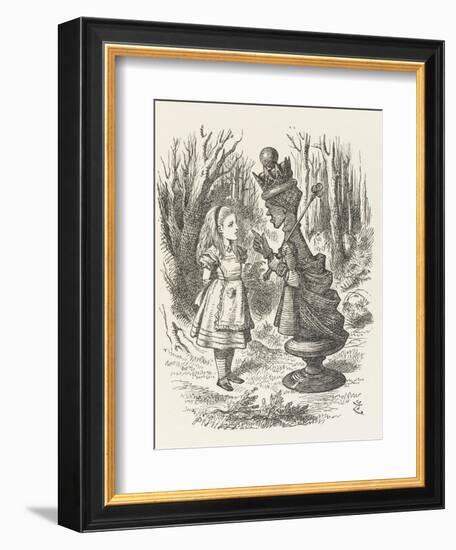 Alice and the Red Queen-John Tenniel-Framed Photographic Print