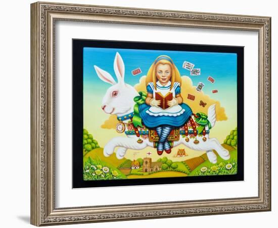 Alice and the White Rabbit, 2013-Frances Broomfield-Framed Giclee Print