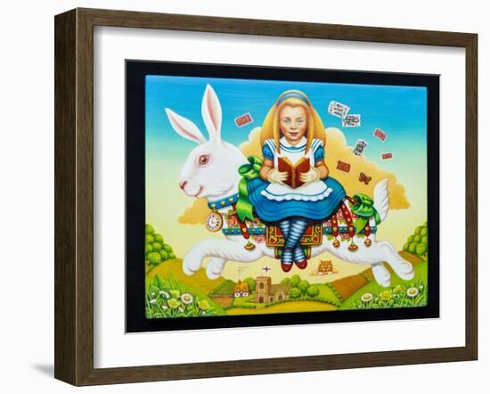 Alice and the White Rabbit, 2013-Frances Broomfield-Framed Giclee Print