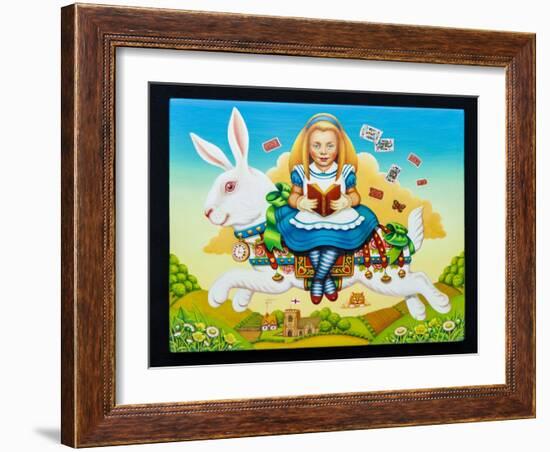 Alice and the White Rabbit, 2013-Frances Broomfield-Framed Giclee Print