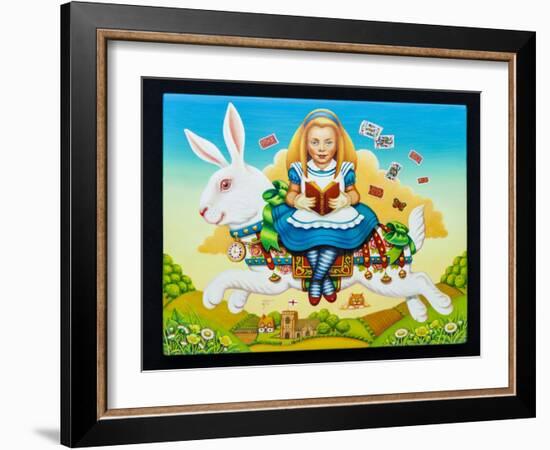 Alice and the White Rabbit, 2013-Frances Broomfield-Framed Giclee Print