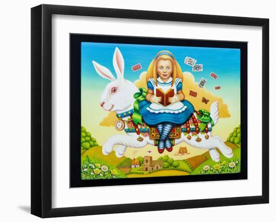 Alice and the White Rabbit, 2013-Frances Broomfield-Framed Giclee Print