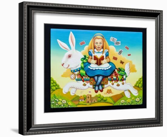 Alice and the White Rabbit, 2013-Frances Broomfield-Framed Giclee Print