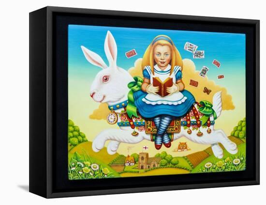 Alice and the White Rabbit, 2013-Frances Broomfield-Framed Premier Image Canvas