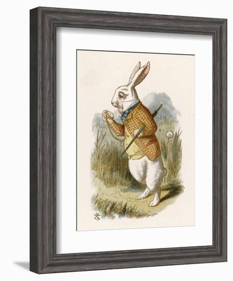 Alice and the White Rabbit-John Tenniel-Framed Photographic Print