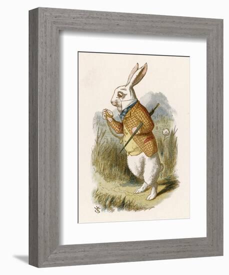 Alice and the White Rabbit-John Tenniel-Framed Photographic Print