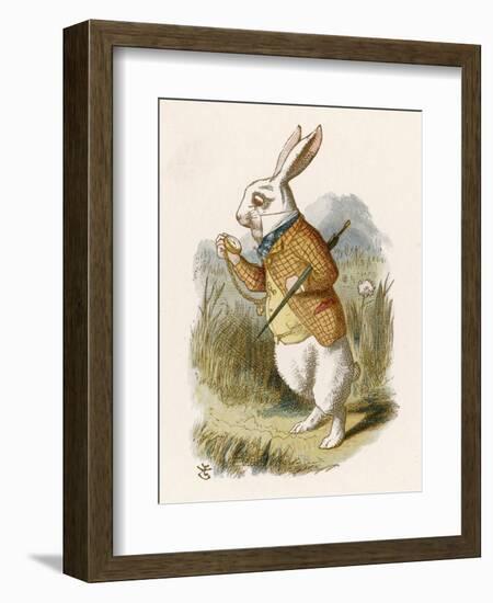 Alice and the White Rabbit-John Tenniel-Framed Photographic Print