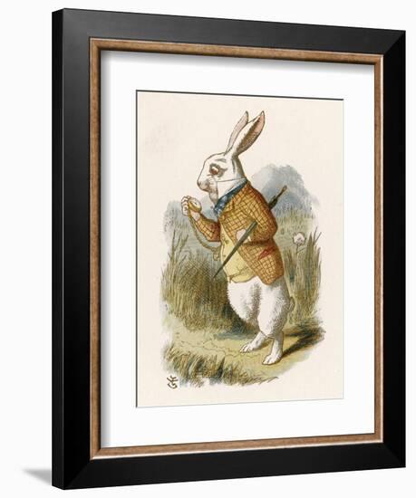 Alice and the White Rabbit-John Tenniel-Framed Photographic Print